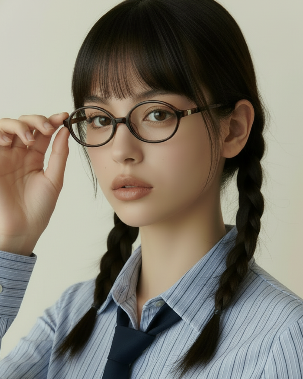 긱시크 뿔테 오벌 안경테 얇은뿔테안경