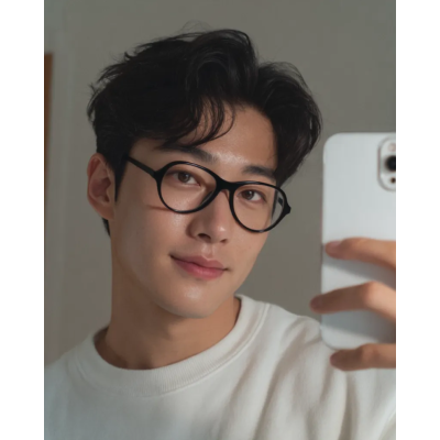 보잉 뿔테 너드 패션 안경 ROI