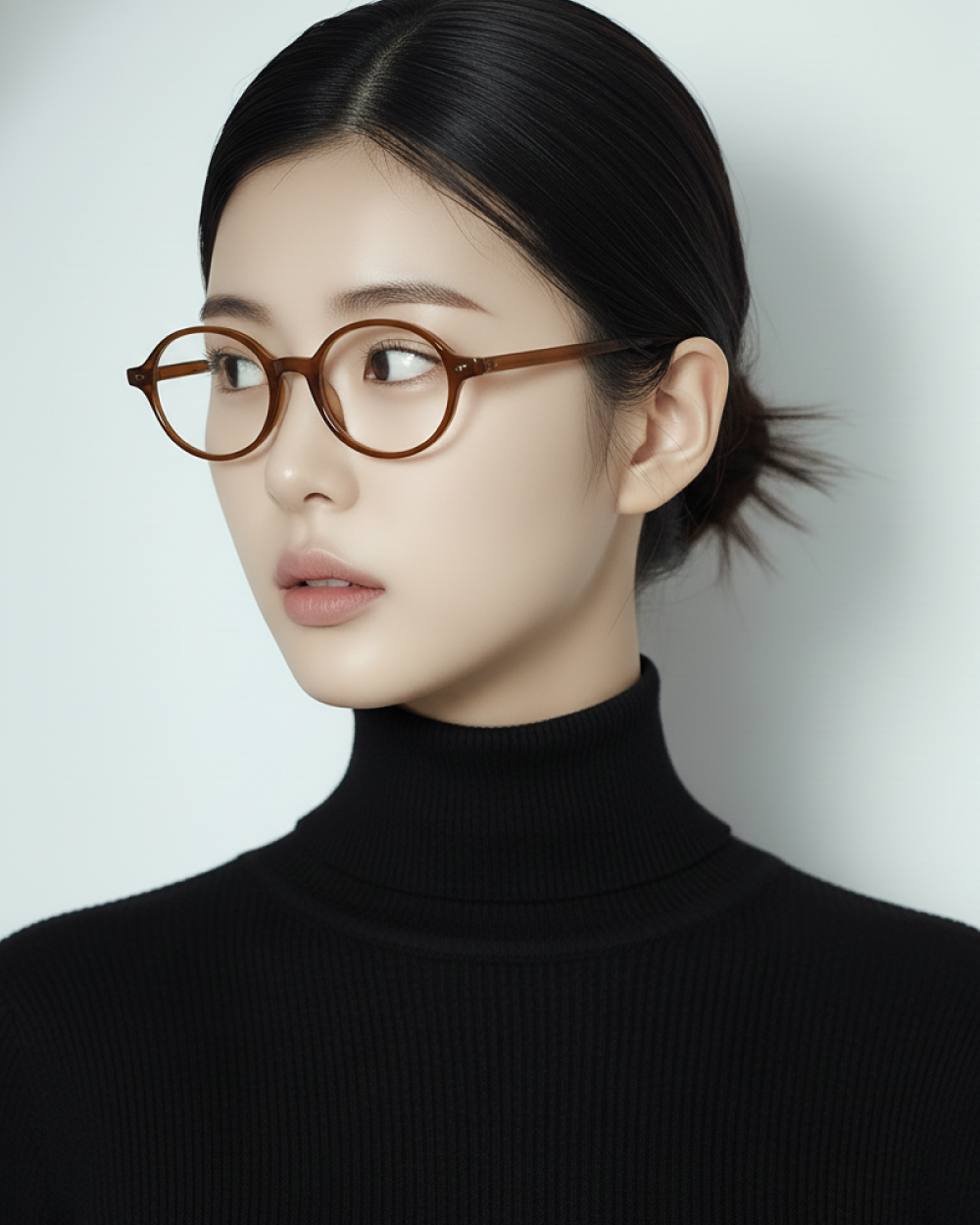 오벌형 뿔테 8909