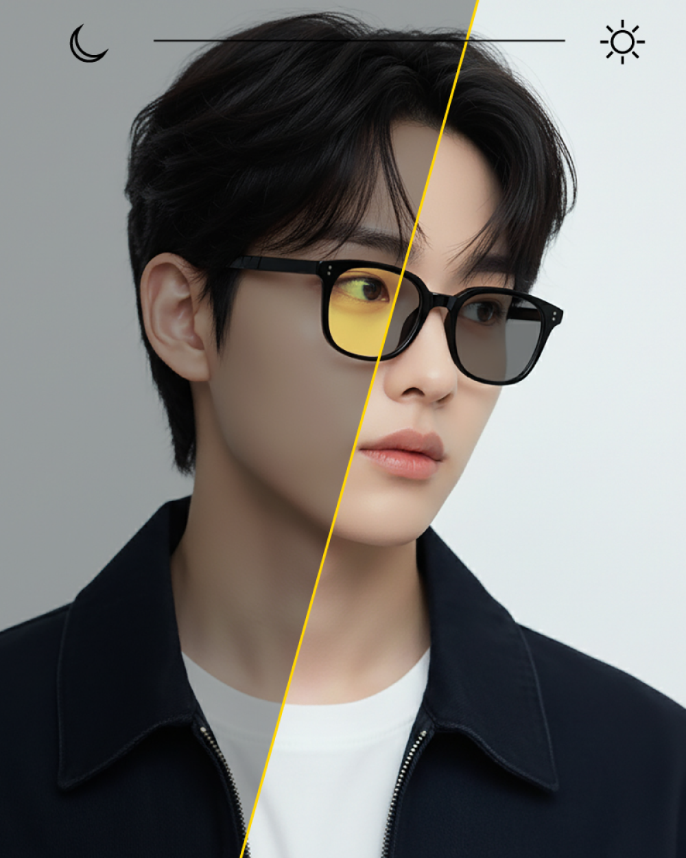 아케마 뿔테 야간운전 빛번짐 방지 올데이 선글라스